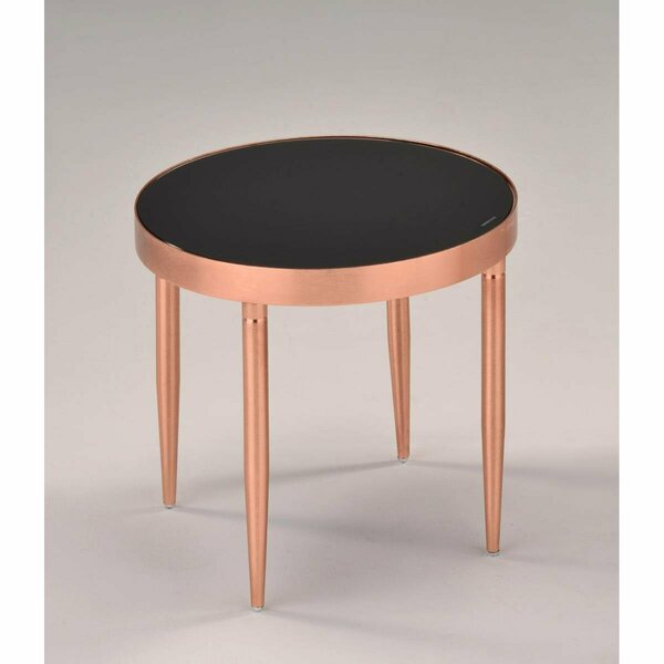 Deluxdesigns End Table - Rose Gold 14 x 15 x 15 in. DE2998358